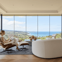 Ormond Curved Boucle 3.5 Seater Sofa - White at online8 furniture store Auckland