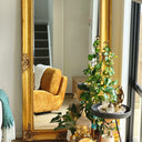 Ornate Bevelled Floor Mirror – Antique Gold at online8 furniture store Auckland