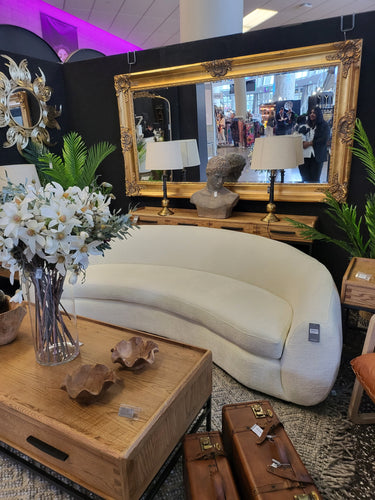 Ornate Bevelled Floor Mirror – Antique Gold at online8 furniture store Auckland