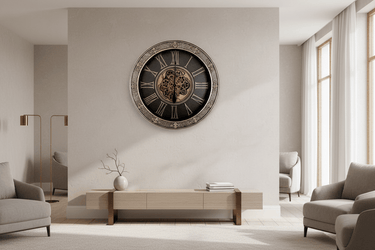 Ornate Wall Clock with Gears at online8 furniture store Auckland