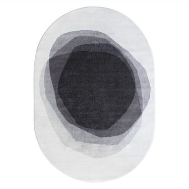 Osaka Oval Cream/Charcoal Rug at online8 furniture store Auckland