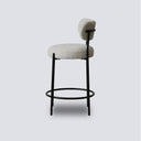 Oscar Boucle Barstool - White at online8 furniture store Auckland