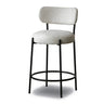 Oscar Boucle Barstool - White at online8 furniture store Auckland