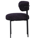 Oscar Boucle Dining Chair - Black at online8 furniture store Auckland