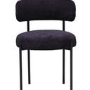 Oscar Boucle Dining Chair - Black at online8 furniture store Auckland