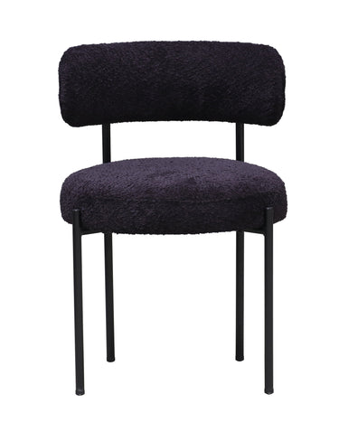 Oscar Boucle Dining Chair - Black at online8 furniture store Auckland