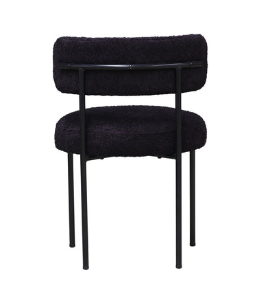 Oscar Boucle Dining Chair - Black at online8 furniture store Auckland