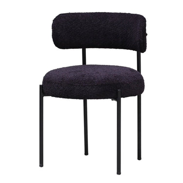 Oscar Boucle Dining Chair - Black at online8 furniture store Auckland