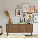 Oslo 4 Door Sideboard - Brown at online8 furniture store Auckland