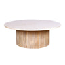 Otago Marble Top Round Coffee Table - 100cm at online8 furniture store Auckland