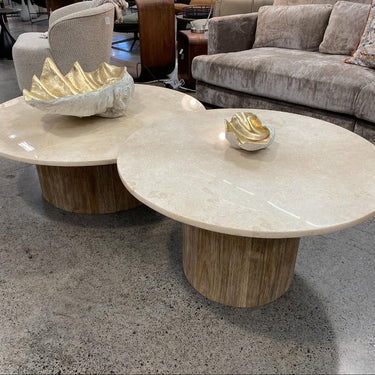 Otago Marble Top Round Coffee Table - 100cm at online8 furniture store Auckland