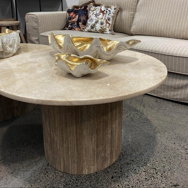 Otago Marble Top Round Coffee Table - 80cm at online8 furniture store Auckland