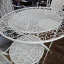 Outdoor Garden Table and Chair Set - Antique White at online8 furniture store Auckland