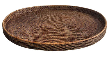 Oval Closed Large Rattan Tray 70cm at online8 furniture store Auckland