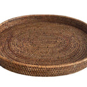 Oval Closed Rattan Tray - 46cm at online8 furniture store Auckland