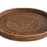 Oval Closed Rattan Tray - 46cm at online8 furniture store Auckland