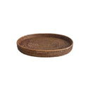 Oval Closed Rattan Tray - 46cm at online8 furniture store Auckland