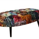 Oval Patchwork Ottoman at online8 furniture store Auckland