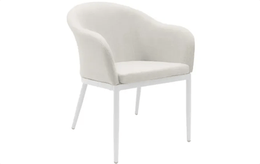 Ovolo Outdoor Dining Chair - Linen Taupe at online8 furniture store Auckland