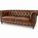 Oxford Aged Leather 3-Seater Chesterfield - Foundry at Online8 Furniture Auckland NZ