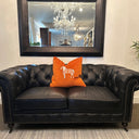 Oxford Chesterfield Aged Leather 2 Seater Sofa - Belon Black at online8 furniture store Auckland