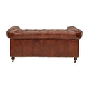 Oxford Chesterfield Aged Leather 2 Seater Sofa - Vintage Cigar at online8 furniture store Auckland