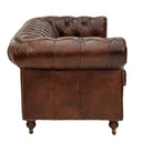 Oxford Chesterfield Aged Leather 3 Seater Sofa - Vintage Cigar at online8 furniture store Auckland