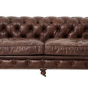 Oxford Chesterfield Aged Leather 3 Seater Sofa - Vintage Cigar at online8 furniture store Auckland