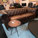Oxford Chesterfield Aged Leather 3 Seater Sofa - Vintage Cigar at online8 furniture store Auckland