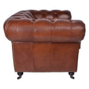 Oxford Chesterfield Aged Leather Armchair - Vintage Cigar at online8 furniture store Auckland