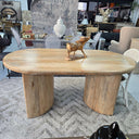 Paden Curved Dining Table – Natural - 1800mm at online8 furniture store Auckland