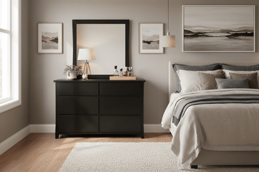 Paiden 6 Drawer Dresser with Mirror at online8 furniture store Auckland