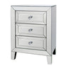 Palisade 3 Drawer Mirrored Bedside Table at online8 furniture store Auckland