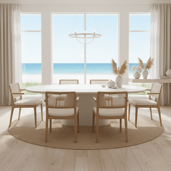 Palm Beach Oval Dining Table at online8 furniture store Auckland