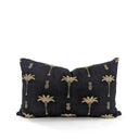 Palm Tree Cushion Cover - Black/Natural at online8 furniture store Auckland