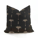 Palm Tree Cushion Cover - Black/Natural at online8 furniture store Auckland