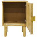 Palms 1 Door Bedside Table - Natural at online8 furniture store Auckland
