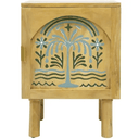 Palms 1 Door Bedside Table - Natural at online8 furniture store Auckland