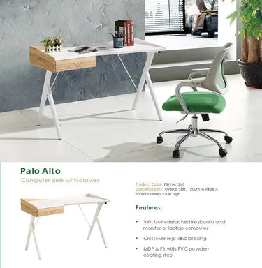 Palo Alto computer desk at online8 furniture store Auckland