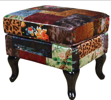 Paltrona Patchwork Ottoman - Leopard at online8 furniture store Auckland