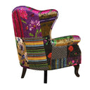 Paltrona Patchwork Wingback Armchair at online8 furniture store Auckland