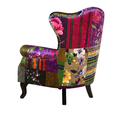 Paltrona Patchwork Wingback Armchair at online8 furniture store Auckland