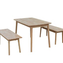 Paris Dining Table with Two Benches at online8 furniture store Auckland