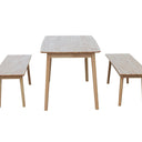 Paris Dining Table with Two Benches at online8 furniture store Auckland