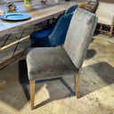 Pascal Dining Chair - Dark Grey Velvet at online8 furniture store Auckland