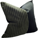 Patchwork Cushion Cover - Black / Green at online8 furniture store Auckland