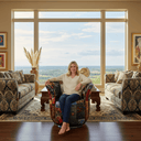 Patchwork Tub Swivel Chair - Leopard at online8 furniture store Auckland