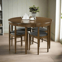 Pauley Dining Suite 4 Seater - Brown at online8 furniture store Auckland