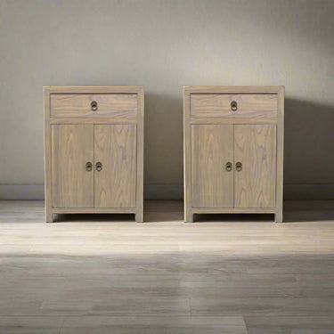 Peasant Old Elm Bedside Table at online8 furniture store Auckland