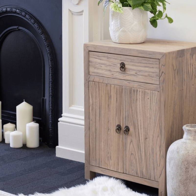 Peasant Old Elm Bedside Table – Online8